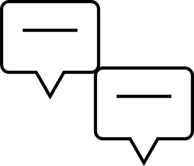 SMS ve Metin konuşma ikonu vektör illüstrasyonu