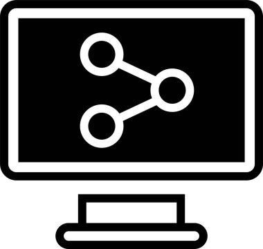 Bilgisayar. Web simgesi basit illüstrasyon