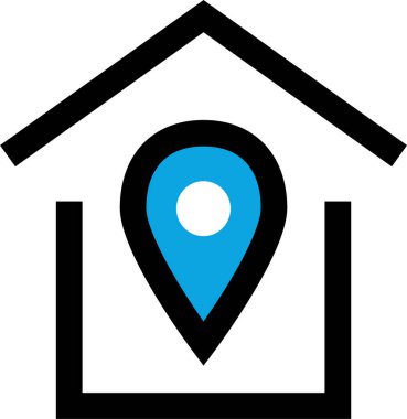 Konum simgesi. Yönlendirme simgesi. Harita Simgesi, Vektör İllüstrasyonu