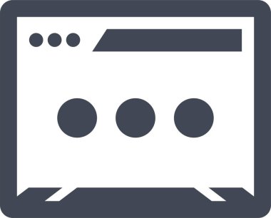 Tarayıcı. Web simgesi basit illüstrasyon