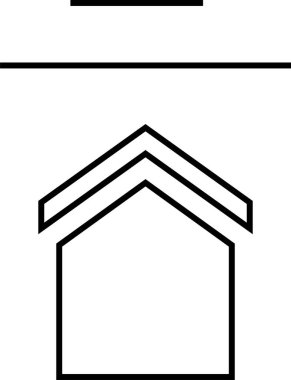 Gayrimenkul simgesinin vektör illüstrasyonu