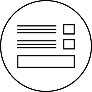 Web arayüzü simgesi, vektör illüstrasyonu