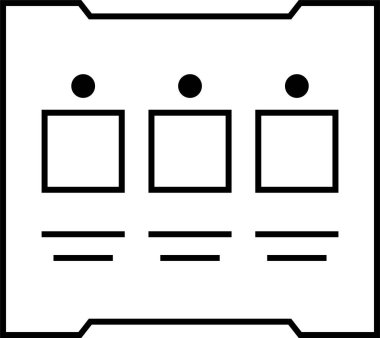 Web arayüzü simgesi, vektör illüstrasyonu