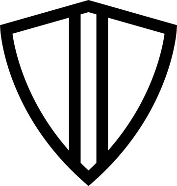 Kalkan. Web simgesi basit tasarım