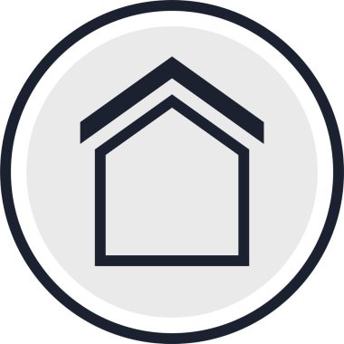 Basit emlak konsepti simgesi, vektör illüstrasyonu