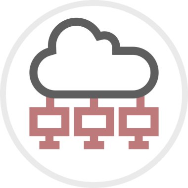 Bulut. Web simgesi basit illüstrasyon