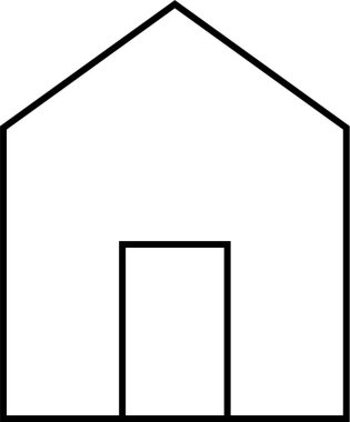 Gayrimenkul simgesinin vektör illüstrasyonu