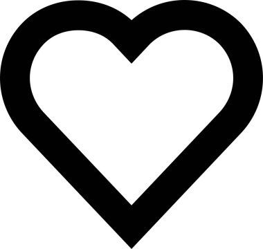 Kalp. Web simgesi basit vektör illüstrasyonu