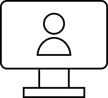 kullanıcı. Web simgesi basit illüstrasyon