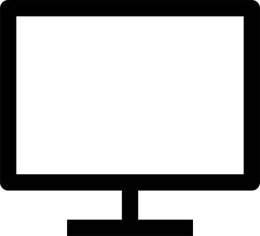 Basit pc bilgisayar simgesi, vektör illüstrasyonu