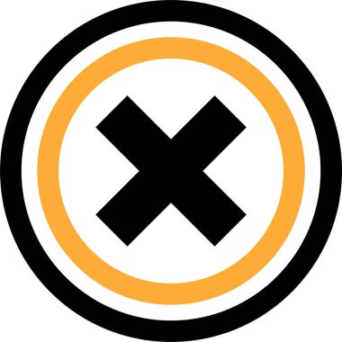 çapraz işaret simgesi vektör illüstrasyonu 