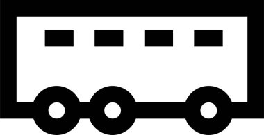 Otobüs. Web simgesi basit tasarım