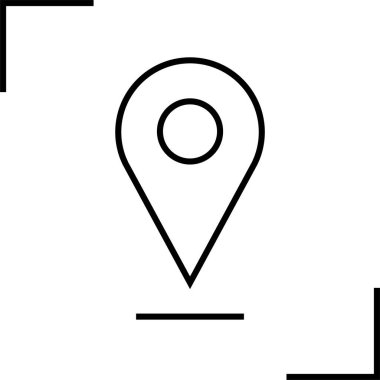 Konum simgesi. Yönlendirme simgesi. Harita Simgesi, Vektör İllüstrasyonu