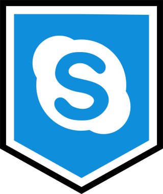 Skype sosyal medya logosu, vektör illüstrasyonu