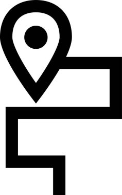 Basit gezinme simgesi, vektör illüstrasyonu