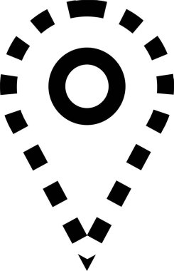 Konum simgesi. Yönlendirme simgesi. Harita Simgesi, Vektör İllüstrasyonu