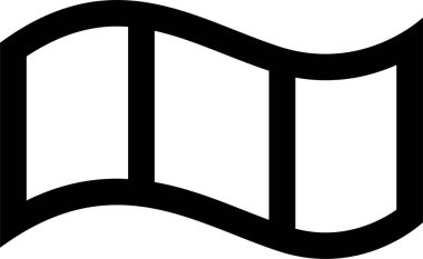 Güzel ve eğri simgesinin vektör çizimi