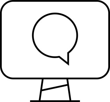 SMS ve Metin konuşma ikonu vektör illüstrasyonu