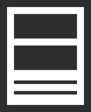 Web arayüzü simgesi, vektör illüstrasyonu