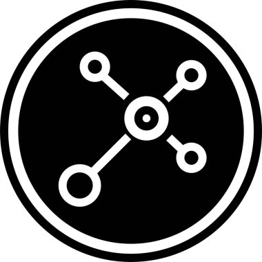 Molekül. Web simgesi basit illüstrasyon