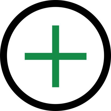 Artı işareti, vektör illüstrasyonunun basit simgesi