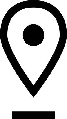 Konum simgesi. Yönlendirme simgesi. Harita Simgesi, Vektör İllüstrasyonu