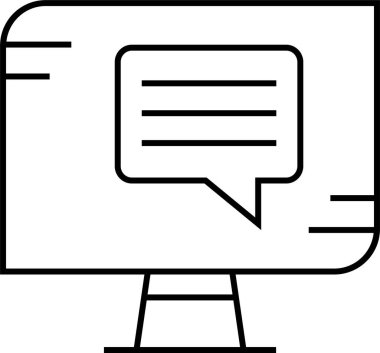 SMS ve Metin konuşma ikonu vektör illüstrasyonu