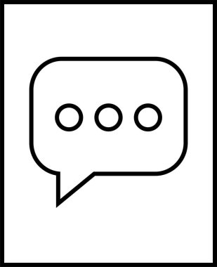 SMS ve Metin konuşma ikonu vektör illüstrasyonu