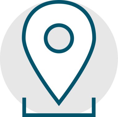 Konum simgesi. Yönlendirme simgesi. Harita Simgesi, Vektör İllüstrasyonu