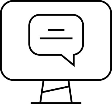 SMS ve Metin konuşma ikonu vektör illüstrasyonu