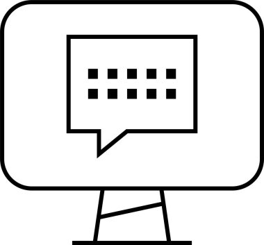 SMS ve Metin konuşma ikonu vektör illüstrasyonu