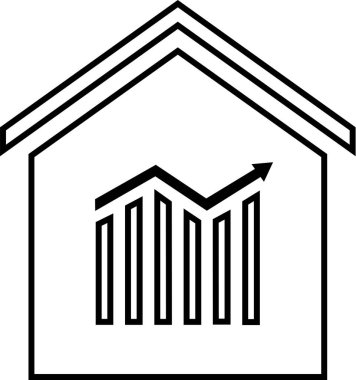 Gayrimenkul simgesinin vektör illüstrasyonu