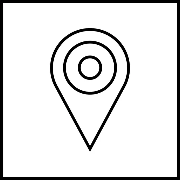 Ícone Localização Ícone Navegação Mapa Ícone Ilustração Vetor — Vetor de Stock