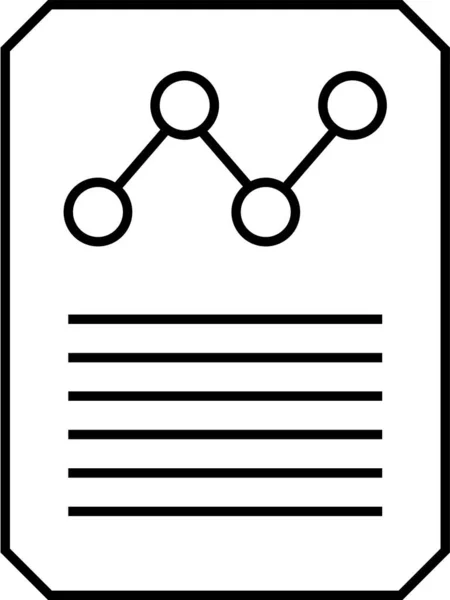 Relatório Negócios Ícone Relatório Financeiro Ilustração Vetorial — Vetor de Stock