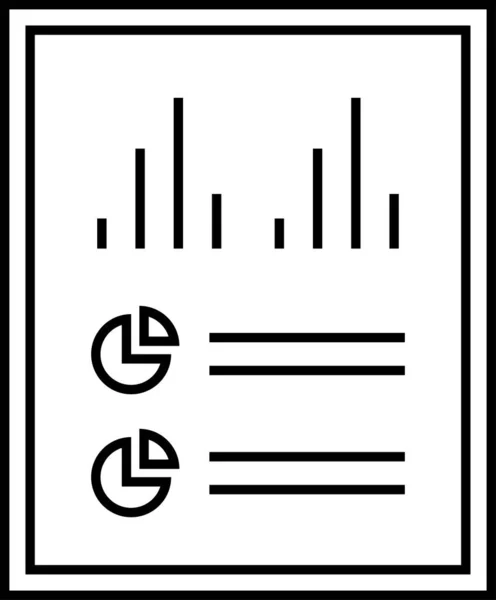 Företagsrapport Finansrapport Ikon Vektor Illustration — Stock vektor