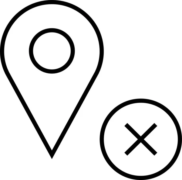 Platsikonen Navigationsikonen Karta Ikon Vektor Illustration — Stock vektor