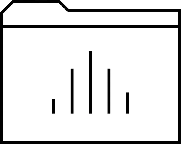 Illustration Vectorielle Icône Dossier — Image vectorielle