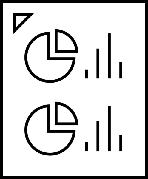 Bedrijfsverslag Icoon Financieel Verslag Vectorillustratie — Stockvector