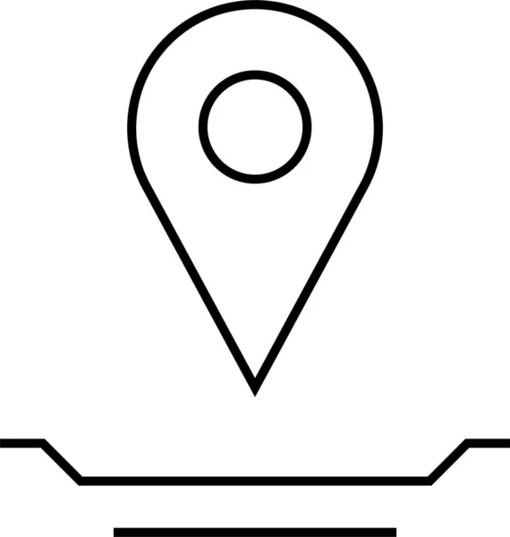 Locatie Icoon Navigatie Icoon Kaartpictogram Vectorafbeelding — Stockvector