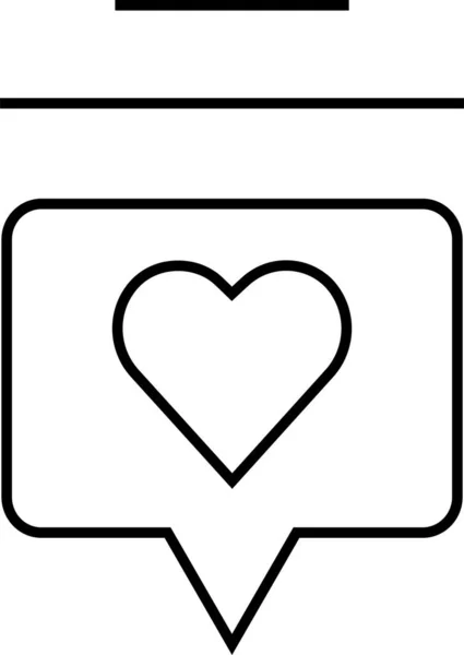 Valentine Messages Icon Vector Illustration — Stock Vector