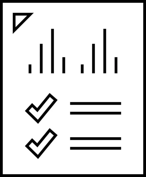 Rapport Activité Icône Rapport Financier Illustration Vectorielle — Image vectorielle