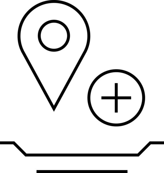 Locatie Icoon Navigatie Icoon Kaartpictogram Vectorafbeelding — Stockvector