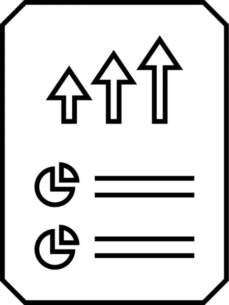 Informe Negocios Icono Informe Financiero Ilustración Vectores — Archivo Imágenes Vectoriales