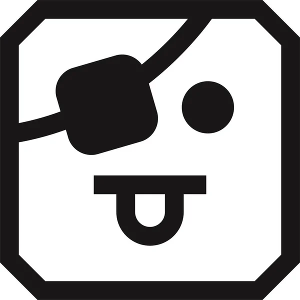 Gesicht Emoticon Symbol Vektorillustration — Stockvektor