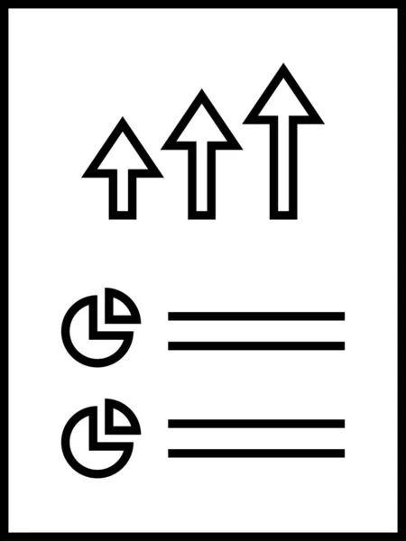 Informe Negocios Icono Informe Financiero Ilustración Vectores — Vector de stock