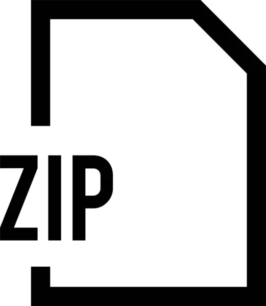 Illustration Vectorielle Icône Fichier Zip — Image vectorielle