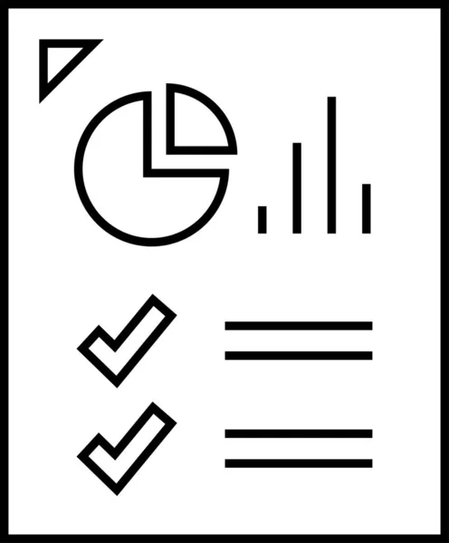 Bedrijfsverslag Icoon Financieel Verslag Vectorillustratie — Stockvector