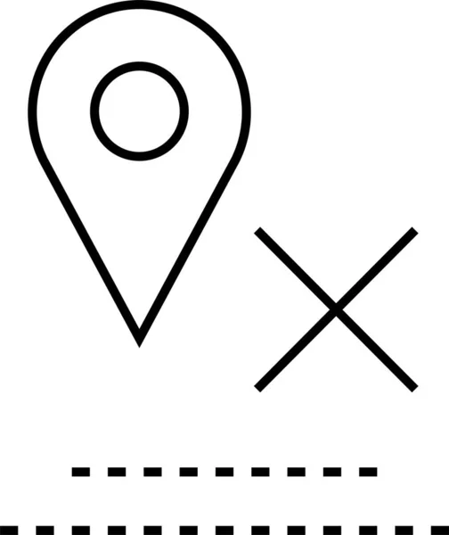 Locatie Icoon Navigatie Icoon Kaartpictogram Vectorafbeelding — Stockvector