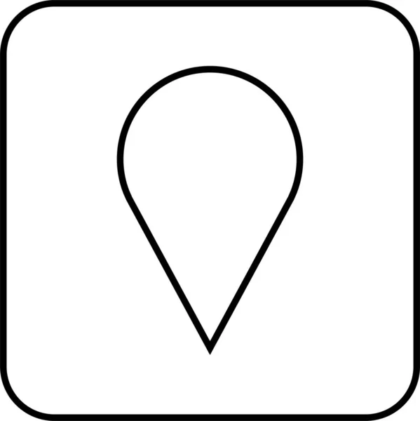 Icona Della Posizione Icona Navigazione Mappa Icona Illustrazione Vettoriale — Vettoriale Stock