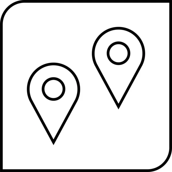 Locatie Icoon Navigatie Icoon Kaartpictogram Vectorafbeelding — Stockvector